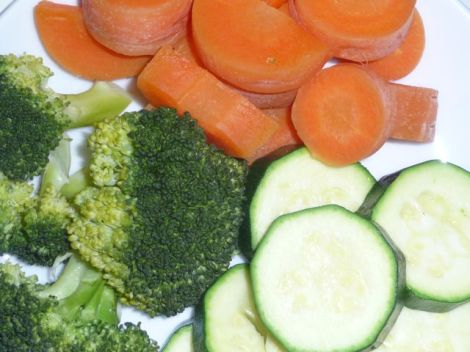 carrots broccoli courgettes